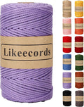 Cotton Macrame Cord 3mm x 100m, 3 Strand Twisted Rope, String Cotton Yarn by Likeecords