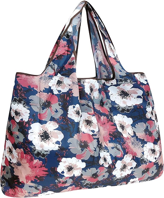allydrew Large Foldable Tote Nylon Reusable Grocery Bag by allydrew