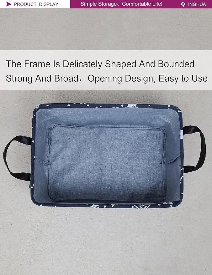 Rectangular Storage Basket Fabric Organizer Bin - Image 5