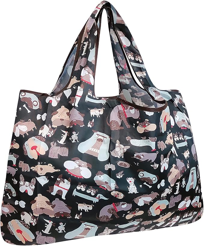 allydrew Large Foldable Tote Nylon Reusable Grocery Bag by allydrew