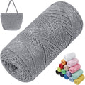 Sparkle Macrame Cord 1.5mm x 306 Yards Cotton Glitter Yarn by LEREATI