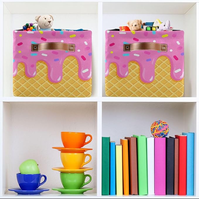 Wamika Ice Cream Drip Baseball Storage Basket - Image 7