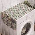 Lunarable Mid Century Modern Washing Machine Organizer, Round Shapes Simplicity by Lunarable