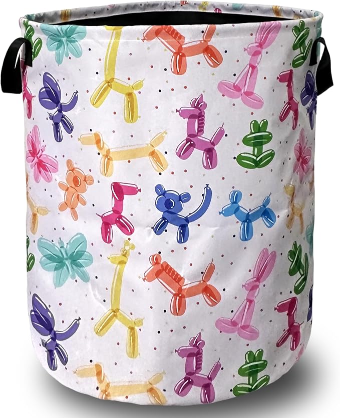Colorful Dogs Pattern Laundry Basket Foldable by SELIONLIKN