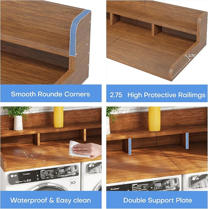 Washer Dryer Countertop with Shelf, Washer and Dryer Covers - Image 5