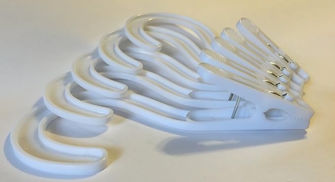 Melvado Laundry Hanger Hooks | Strong Plastic Solid Metal Spring | Lightweight - Image 3