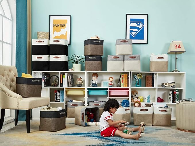 DECOMOMO Storage Cubes, 11x11 Cube Storage Bins, Baskets - Image 9