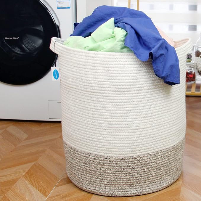 Casaphoria Extra Large Woven Cotton Rope Storage Basket - Image 5