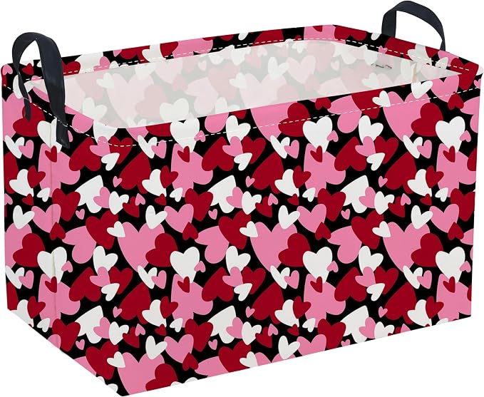 Sanjiaofeng Rectangular Valentine's Day Basket Love Storage Bins, Girls Storage by Sanjiaofen