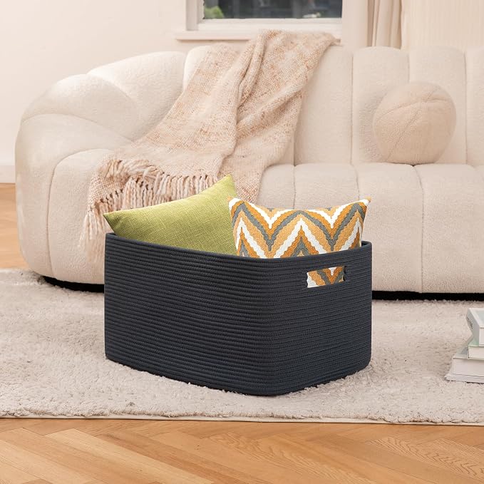 OIAHOMY 75L Large Blanket Basket, Woven Storage Basket - Image 2