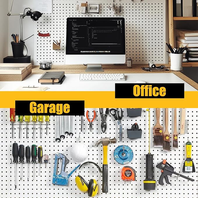 Peg Board, 8 Pack Metal Pegboard Panels - Image 8