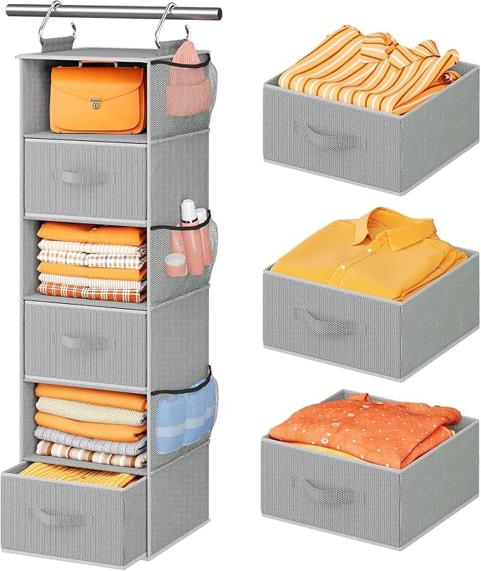Pipishell Hanging Closet Organizer 6-Shelf, Hanging Shelves - Image 9