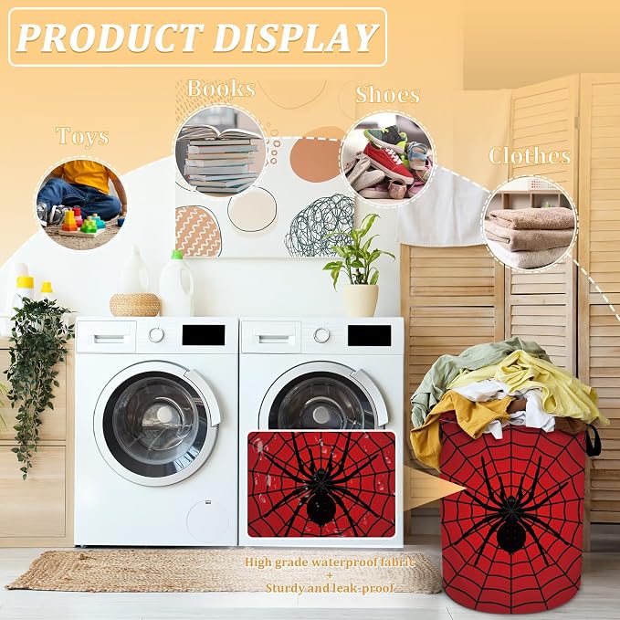 Laundry Hamper, Oxford Waterproof Foldable Clothes Storage Bin, Toy Organizer - Image 4
