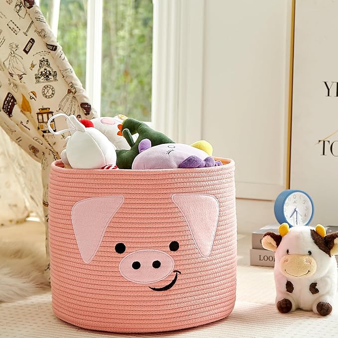 OMERAI Animal Baskets Cotton Rope Woven Storage Basket - Image 8