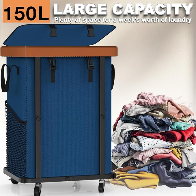 150L Large Fashion Laundry Basket - Image 3