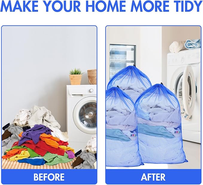 Berlune Large Mesh Laundry Bags, 24 x 36 Inch Bulk Wash Set - Image 5