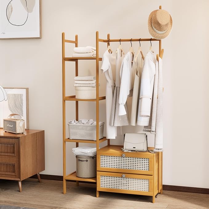 Bamboo Clothes Rack, Garment Rack by Unknown