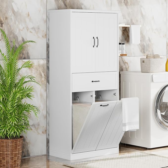 Tall Bathroom Storage Cabinet by Virubi