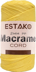 Estako 2 mm PP Polyester Macrame Cord 100% Polypropylene Perfect Supplies by Estako