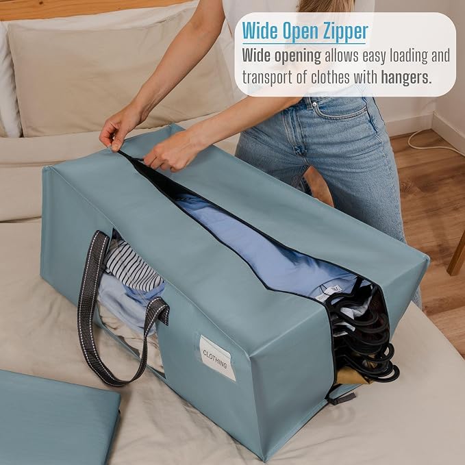 VENO 6 Pack Heavy Duty Moving Bags, Christmas Storage Bins - Image 2