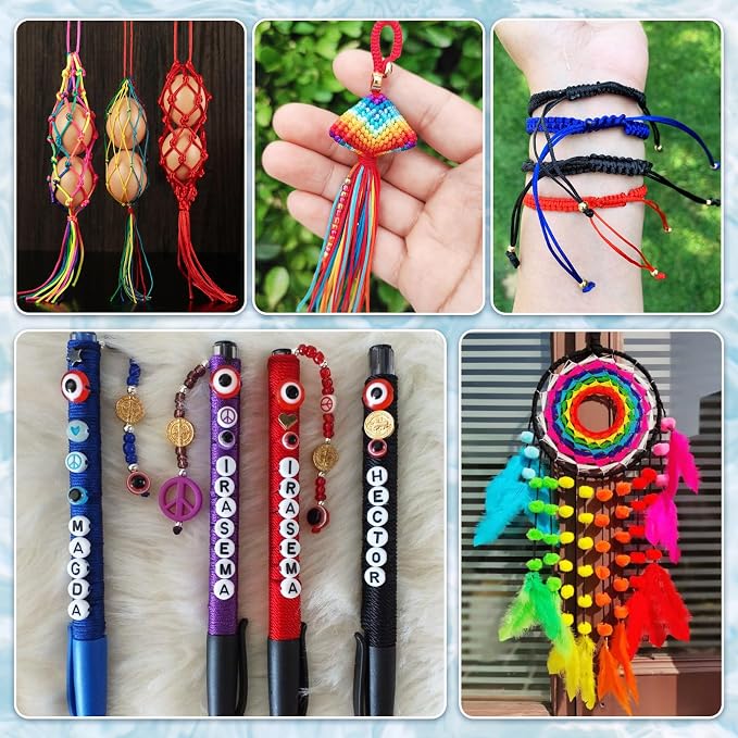32.8 Yards 1.5mm Nylon Satin Cord Rat Tail String Red Black Beading Trim Cord - Image 2