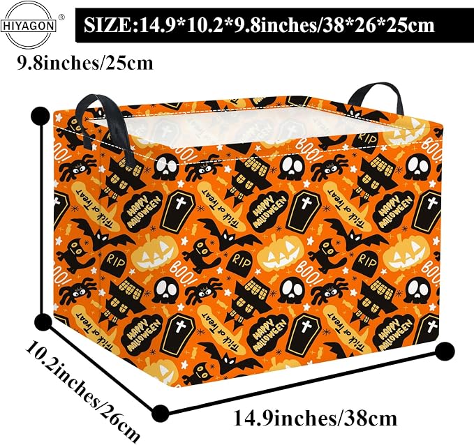 HIYAGON Rectangular Halloween Basket - Image 6