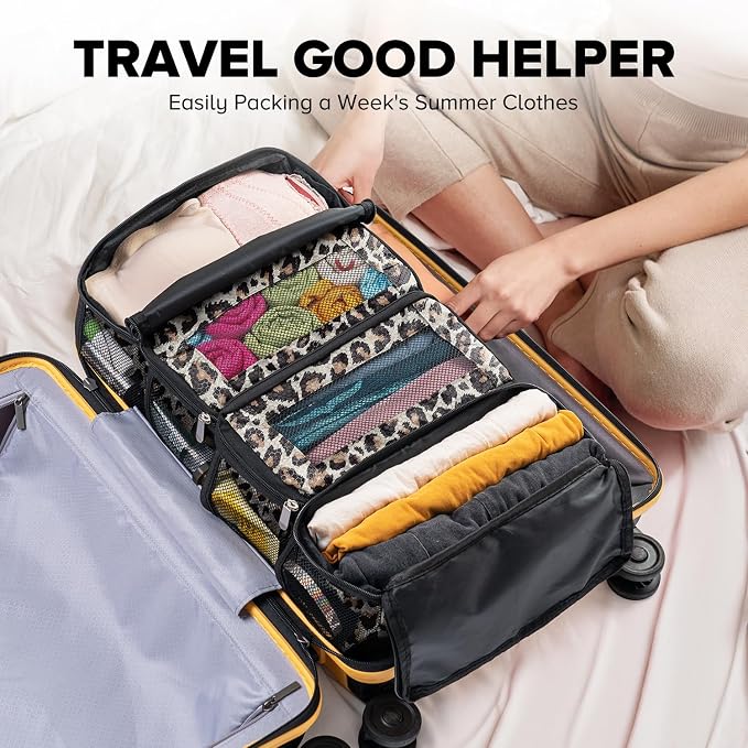 Suitcase Organizer, Travel Luggage Organizer Hanging Shelves Packing Cube - Image 6