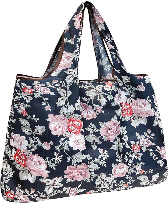 allydrew Large Foldable Tote Nylon Reusable Grocery Bag by allydrew