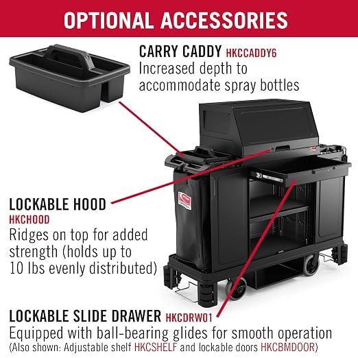 Suncast Commercial Standard Housekeeping Cart - Image 5