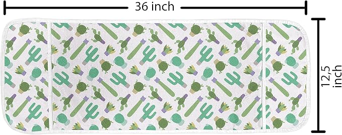 Ambesonne Cactus Microwave Oven Cover, Upside down Plants Graphic Design - Image 2
