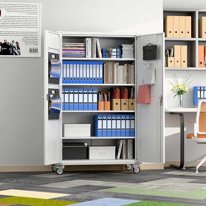 Extra Deep & Wide Metal Garage Storage Cabinet - Image 8