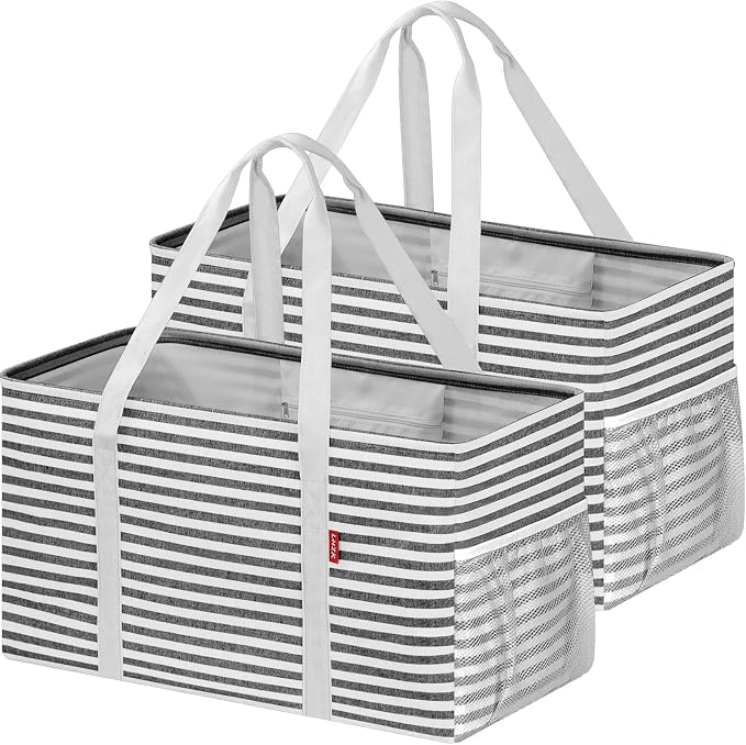 LHZK 2 Pack Extra Large Utility Tote Bag by LHZK