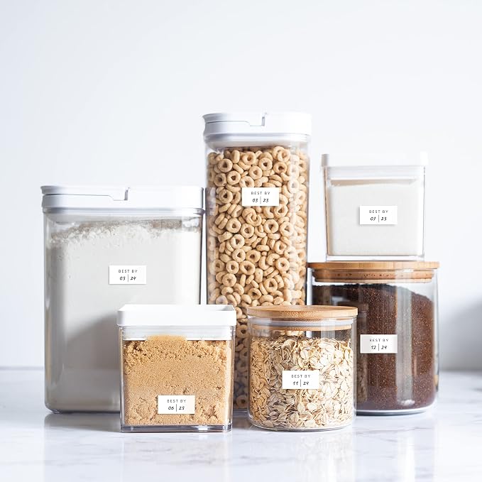 SAVVY & SORTED Expiration Date Pantry Labels, 160 Waterproof Food Expiration - Image 5