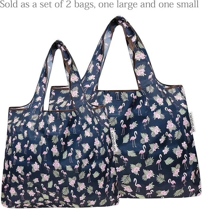 allydrew Large Foldable Tote Nylon Reusable Grocery Bag - Image 4