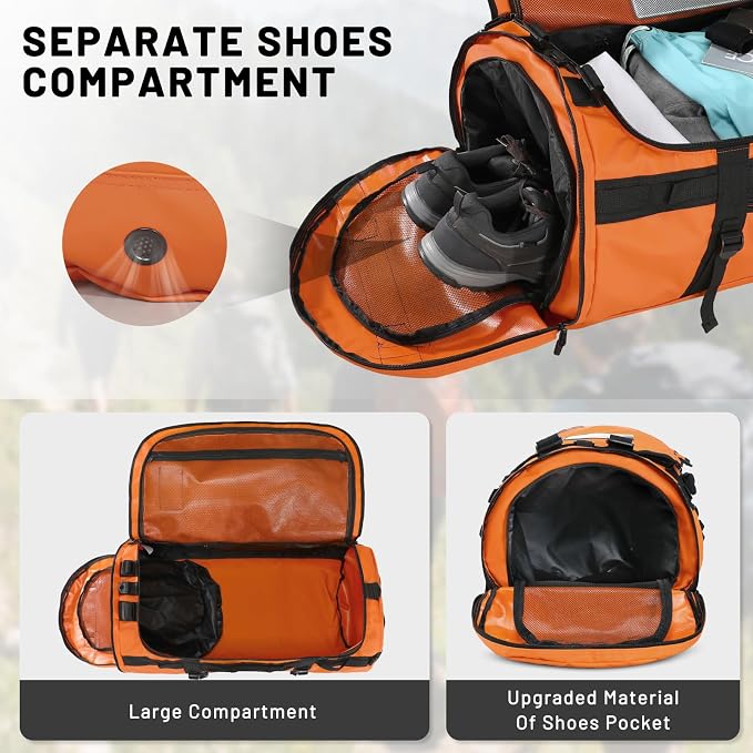 MIER Large Duffle Backpack Sports Gym Bag - Image 3