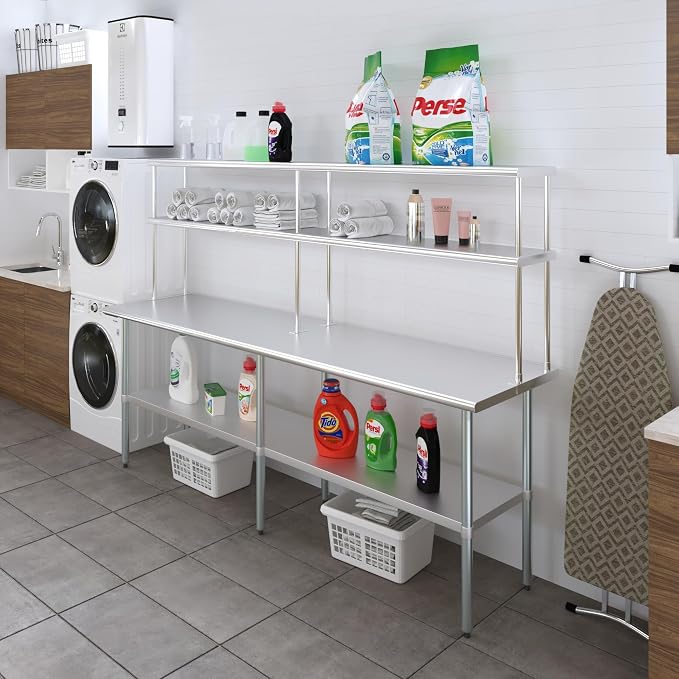 AmGood Double OverShelf Stainless Steel NSF - Image 2