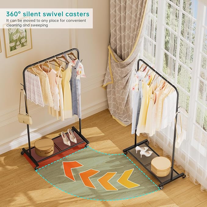 SINGAYE Clothes Rack Garment Coat ：Drying Clothing Racks Metal Freestanding - Image 7