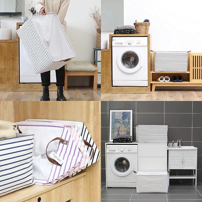 Hinwo 70L Extra Large Storage Bins, Closet Organizers and Storage, Foldable - Image 3