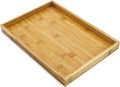 Bam & Boo Natural Bamboo Serving Tray Modern Rectangular by BamBoo