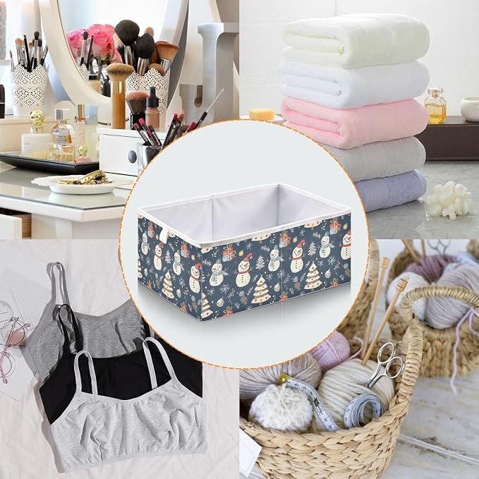 senya Large Storage Bins Snowflakes Christmas Trees Collapsible Foldable - Image 5