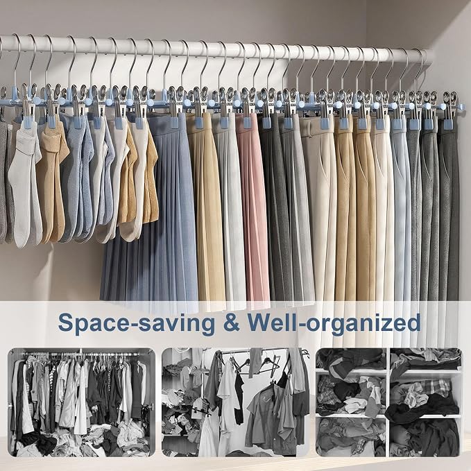 POZEAN Pants Hangers with Clips - Image 7