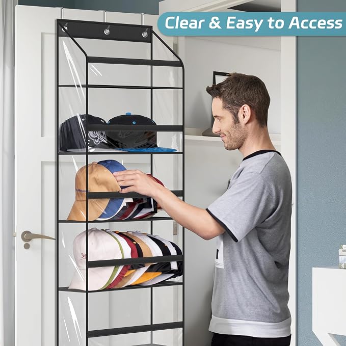 AOODA Clear Over The Door Hat Racks - Image 5
