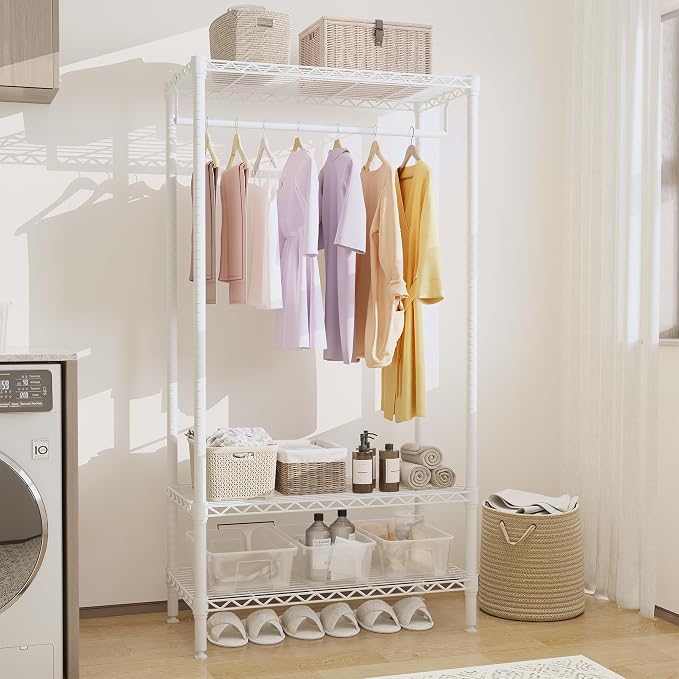 Portable Clothes Rack, Heavy Duty Closet Organizer - Image 6