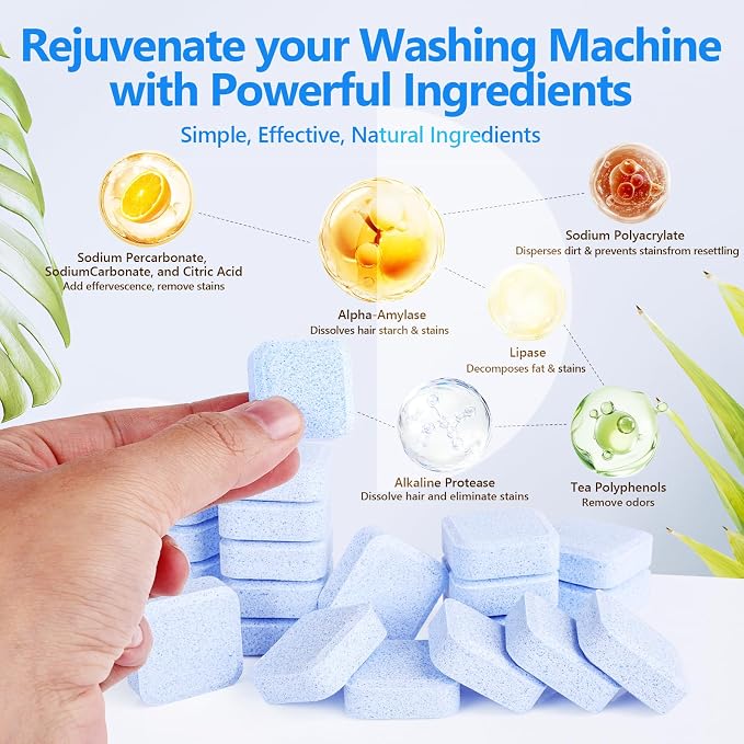 USKICH 36 Pack Washing Machine Cleaner Tablets - Image 2
