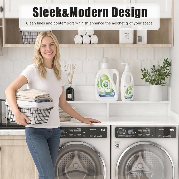 Piskyet Washer Dryer Countertop, 2- Tier Laundry Countertop - Image 4