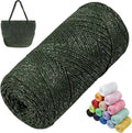 Sparkle Macrame Cord 1.5mm x 306 Yards Cotton Glitter Yarn by LEREATI