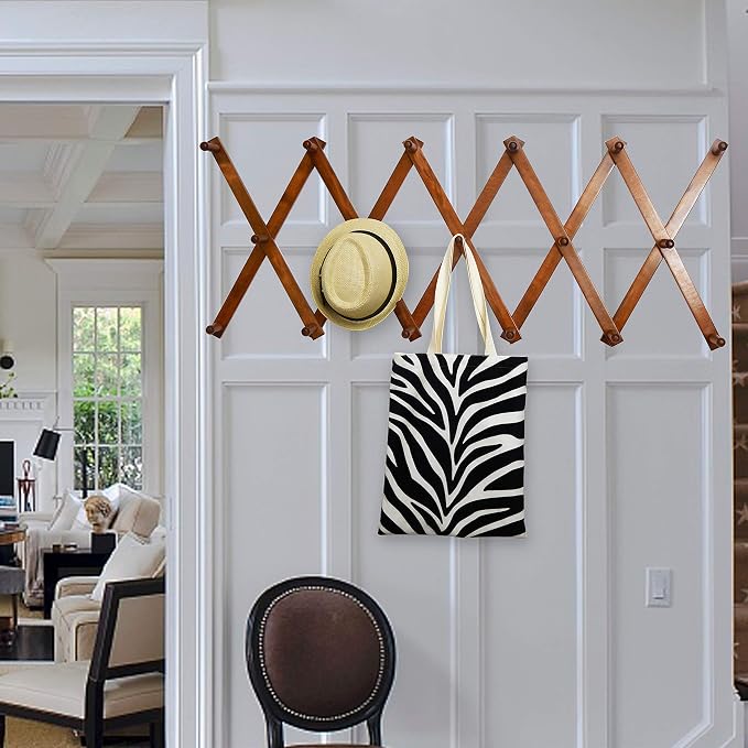 WEBI Accordion Wall Hanger, Expandable Wooden Hat Rack - Image 9