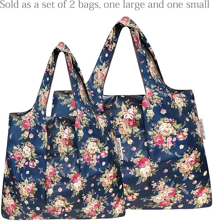 allydrew Large Foldable Tote Nylon Reusable Grocery Bag - Image 5