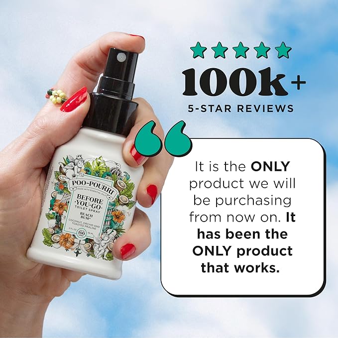 Poo-Pourri Before-You-Go Toilet Spray, Beach Bum, 2 Fl Oz, Bathroom Odor - Image 3