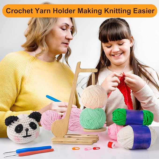 Joyeee Yarn Holder for Crocheting and Knitting, Note Shape Spinning Yarn Minder - Image 7